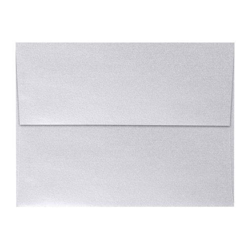 LUXPaper A7 Invitation Envelopes | Peel & Press | 5 1/4" x 7 1/4" | Silver Metallic | 80lb. Text | 50 Qty