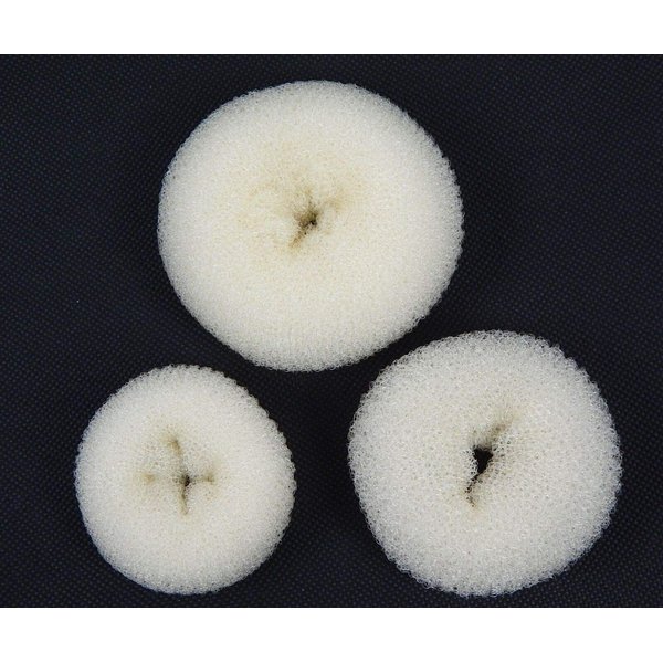 BUN RING DONUT SHAPER 3 SIZE IN PACKAGE. (OP-WHITE) WOMEN HAIR