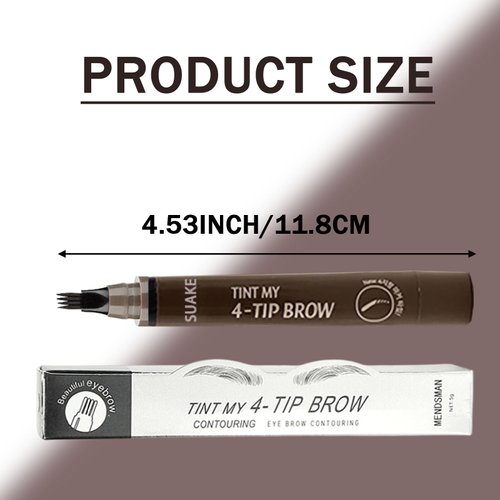 Tattoo Eyebrow Pen with Fork Tip,Waterproof Eyebrow Pen,Microblading Eyebrow Pencil with a Micro,Microblading Brow Pencil,Microblading Tattoo Brow Pencil,Creates Natural Looking(Gray Brown-1 PCS)