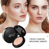 ZFC Foundation Makeup Concealer, Medium-to-Full Coverage Foundation Cream, Long Lasting Waterproof Up to 12HR Hybrid Setting Powder