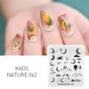 KADS Nail Art Template Nature Nail Stamping Plate Nail Art DIY Moon Fish Image Manicure Tool(NA042)
