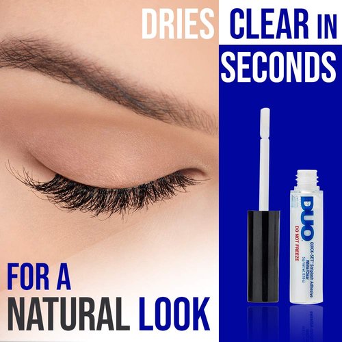 DUO Quick-Set Clear False Strip Lash Adhesive, Dries Invisible 0.18 oz x 2 Packs