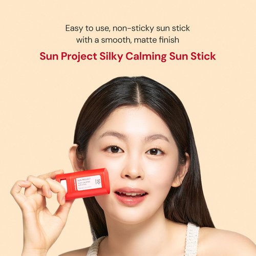 THANKYOU FARMER Sun Project Silky Calming Sun Stick SPF50+ PA++++, Water-Resistant, Matte Finish, Calamine and Centella Asiatica, Korean Sunscreen Stick Face, Travel Size, Korean Sunscreen for Face