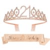 Birthday Girl Sash, 21st Rose Gold Tiara Crown & Headband - Birthday Gifts & Decorations