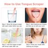 Stainless Steel Tongue Cleaner 3Pcs Tongue Scraper Reusable Tongue Cleaner with Travel Case Stainless Steel Tongue Cleaning Brush Beauty Tools for Dental Oral Care Pink Stuff Cleaner Paste