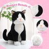 Libima 13 Inch Tuxedo Cat Stuffed Animal Realistic Black and White Cat Plush Soft Stuffed Tuxedo Kitten Plushie for Valentine's Day Birthday Party Favors Gifts Bedroom Sofa Decor
