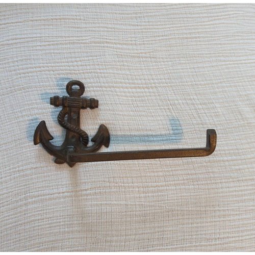 Comfy Hour Antique and Vintage Collection Cast Iron Anchor Toilet Paper Holder