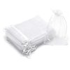 Dealglad 100Pcs Organza Gift Bags 3.5x4.5 inch, White Drawstring Mesh Jewelry Bags, Wedding Party Favor Festival Gift Bags Candy Pouches