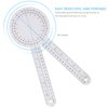 Goniometer Set 3 Pieces of 6/8/12 Inch Occupational Physical Therapy Protractor Tool Measurement Angle Ruler Kit Plastic 360 Degree Universal