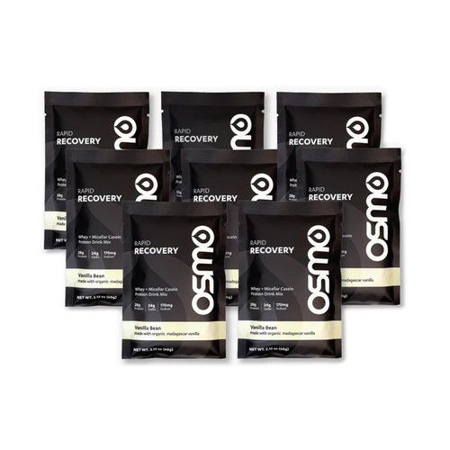 Osmo Rapid Recovery - Whey & Micellar Casein Protein Powder Blend with Carbohydrates & Caffeine, All Natural Ingredients, Enables Muscle Repair & Boosts Glycogen Restoration - Vanilla, 8 Servings