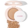 UCANBE 2-in-1 Pressed Face Powder & Foundation Makeup, Matte Oil Control Flawless Setting Powder, Korean Makeup,Waterproof Long Lasting Finishing Powder (Natural)
