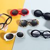 Pibupibu Retro Oval Small Dogs Cats Eye Wear Party Favors Pet Sunglasses Set Cute Funny Cosplay Dolls Costume Photo Props