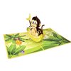 Little Monkey Pop Up Card for Kids Animal Lovers, 3D Birthday Cards