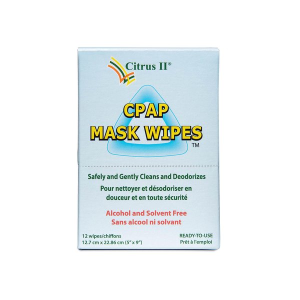 Citrus II Travel CPAP Mask Wipes, 12 Wipes