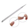 Leadigol Nail Cuticle Pusher,Nail Salon, Nail Trimmer, Under Nail Cleaner,Portable Stainless Steel Point Drill Stick Nail Cleaning Tools Double Head Clean UV Gel Remover Nail File
