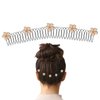 U Shape Hair Finishing Fixer Comb, Stretchable Invisible Flower Hair Clip, Flower Comb for Short Hair Styling Tools Hair, U Pin Hair Clips Hair band Accessories