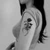 Oottati 2 Sheets Waterproof Small Cute Fake Hand Neck Temporary Tattoos Stickers Halloween Black Scorpion Rose Flower Totem
