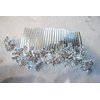 Generic Crystal leaves and flowers silver hair comb barrette clip bridal clip silver, 1