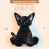 SuzziPals Coolable & Heatable Cat Stuffed Animals，Microwavable Stuffed Animal Heating Pad for Period Cramps, Lavender Scent Cat Plush for Anxiety, Black Cat Plush Gift for Kids & Aldults