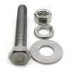 (10 Sets) 1/4-20x3" Stainless Steel Hex Head Screws Bolts, Nuts, Flat & Lock Washers, 18-8 (304) S/S, Fully Threaded by Bolt Fullerkreg