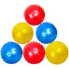 AppleRound 6-Pack of 7-inch Knobby Balls with 1 Air Pump - Fun Sensory Balls, Party Favors, Inflatable Bouncy Balls