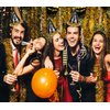2025 Happy New Year Party Decorations 26pcs New Year's Eve Party Supplies Includes Cone Hats, Tiaras and Bead Necklaces Party Supplies for New Year