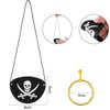 Tatuo 30 Pieces Pirate Captain Eye Patches Pirate Bandana Fake Mustache Pirate Gold Earrings for Halloween Kid Adult Pirate Masquerade Cosplay Party Costume Prop