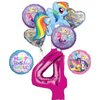 My Little Pony 4th Birthday Party Supplies Rainbow Dash Balloon Bouquet Decorations