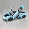 1:24 Maserati MC20 Model Car Toy Diecast Toy Cars, Zinc Alloy Pull Back Toy car with Sound and Light for Kids Boy Girl Gift，Birthday Presents, Collectibles. (Blue)