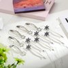 FineCheer 48 Pcs Kippah Hat Hair Clip Set Metal Head Fasteners Jewish Star of David Hair Clips for Jewish Kippah Yarmulke Hat
