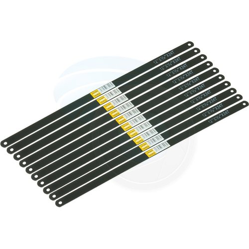 10pcs 12in 24TPI Hack Saw Carbon Steel Metal Blades Replacement Blade