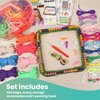 FUNiOi Weaving Loom Kit Toys for Kids, DIY Crafts Projects of 6 Potholders and 10 Friendship Bracelets, 2-in-1 Square Buildable Loom Knitting Kits, Gift Ideas for Girls 6-12 Years Old