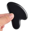 Mndrlin Natural Black Obsidian Crystal Jade Gua Sha Scraping Facial Massage Tool, Stone Scraping Scraper Board for SPA Women Men
