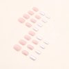 Press on Nails Short Square Fake Nails, 24Pcs Full Cover Nude with Glitter Design Stick on Nails Coffin False Nails Artificial Acrylic Glue on Nails for Women and Women and Girls Daily Wear Nail Art