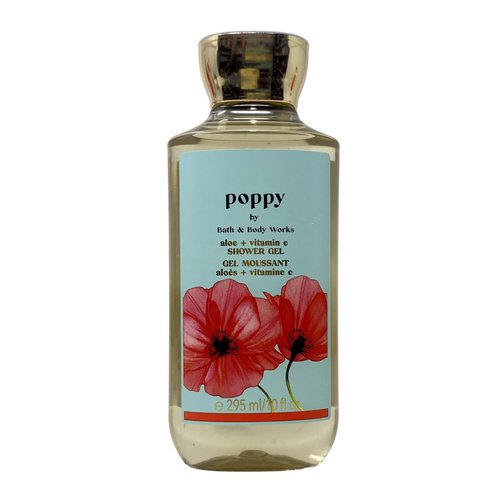 Bath & Body Works Poppy 2 Piece Bundle - Body Cream and Shower Gel with a Creamy Rose Bar Soap.