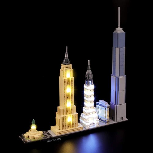 BRIKSMAX Led Lighting Kit for Architecture New York City - Compatible with Lego 21028 Building Blocks Model- Not Include The Lego Set