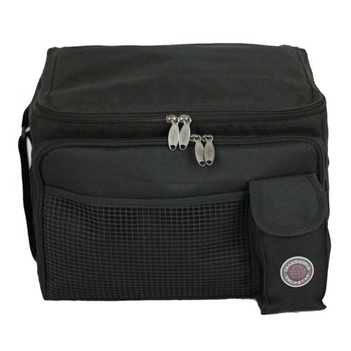 Transworld Durable Deluxe Insulated Lunch Cooler Bag (Many Colors and Size Available) (13 1/2"x10"x10", Black)