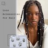 NAISKA Silver Jewelry for Braids, Dreadlocks and Beards - Metal Braid Clips, Non-Piercing Ear Cuffs, Hair Cuffs, and Beads for Women and Men (30PCS)