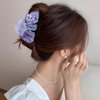 Purple Leaf Shaped Hair Claw Clip 3.5 inch No Slip Acrylic Big Strong Hold Hair Jaw Clamp for Women Girls Thick Thin Hair Hawaii Tropical Party Beach Vacation outfit Accessories