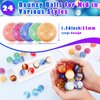 Tivcck 24 Pcs Bouncy Balls,Small Bouncing Balls,Space Solar System Planet Theme Bouncy Balls,32mm Rubber Balls for Kids Party Favors Prizes Birthday Gift Bag Filling(Planet Bouncy Balls)