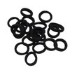 Generic Hair Rubber Bands Pack of 6 Elastic Material, Strong and Durable, for Various Hairstyles (Black)