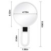 Martvex 1x 30x Magnifying Travel Mirror, Hand Mirror with Handle - Double Side Hand Held Mirror with 1x30x Magnification & Foldable Handle, Portable Travel Makeup Hand Mirror for Women (White)