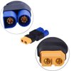 Youme 4pcs EC5 to XT60 Adapter Male Female Connector Plug Set Compatible with Arrma E-flite RC Car Truck Airplane Lipo Battery ESC Balance Charger Motor Controller