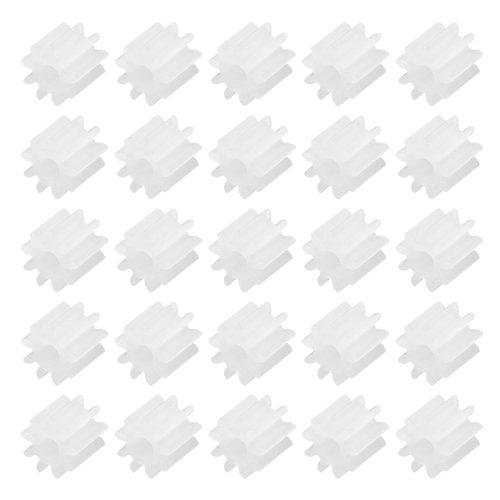 MECCANIXITY 40Pcs Plastic Gears 9 Teeth Plastic Shaft Gears Model 092AA Reduction Gear for RC Car Model DIY Robot,White Module 0.5