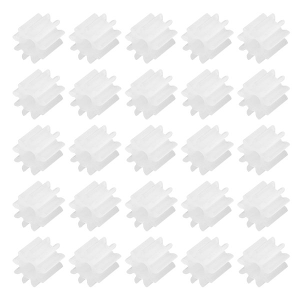 MECCANIXITY 40Pcs Plastic Gears 9 Teeth Plastic Shaft Gears Model 092AA Reduction Gear for RC Car Model DIY Robot,White Module 0.5