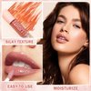 CAHIUYOA Plumping Moisturizing Lip Gloss Lipgloss,Nude Lip Gloss Lip Stain Long Lasting Waterproof,Shine Glossy Liquid Lipstick for Women Girls Lip Makeup Gift - 06