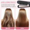 2 Sets Upgraded Hair Straightening Comb Attachments for Flat Iron - Professional Compact Styling Tool (Black)
