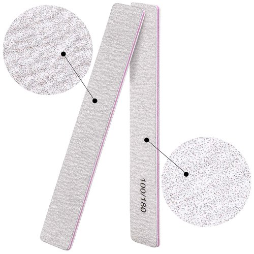 18 Count 100/180 Grit Nail Files and Buffers Kit Double Sided Emery Boards Rough Nail Buffing Blocks Nail Buffer Blocks for Acrylic Nails