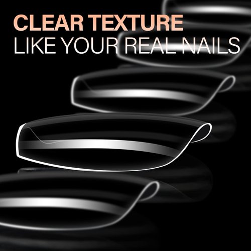 AILLSA Clear Coffin Nail Tips - 504pcs Short Gel Nail Tips Soft Full Cover False Nail Tips Pre-shaped Nails Tips Acrylic for Extensions Gel DIY Salon Art 12 Sizes