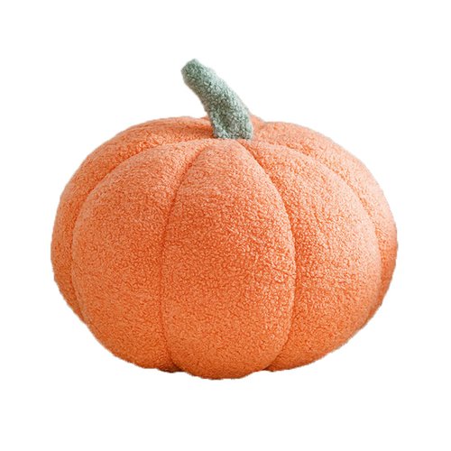 COSGOO 3D Pumpkin Throw Pillow Hugging, Fluffy Pumpkin Plush Pumpkin Stuffed Animal Toys, Pumpkin Pillow Sofa Cushion Pumpkin for Home Decor Halloween, Christmas or Birthday Party (Orange, 14 Inch)